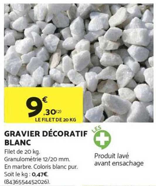 GRAVIER DÉCORATIF BLANC