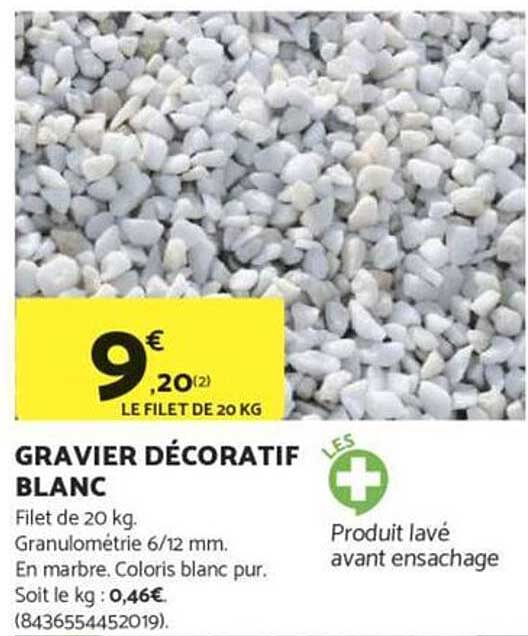 GRAVIER DÉCORATIF BLANC