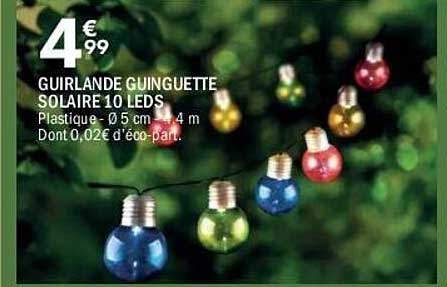 GUIRLANDE GUINGUETTE SOLAIRE 10 LEDS
