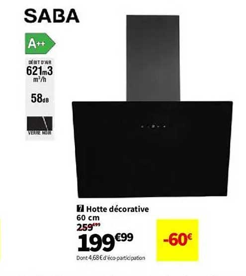 Hotte décorative 60 cm