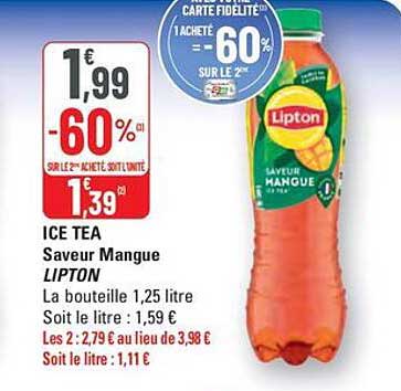 ICE TEA Saveur Mangue LIPTON