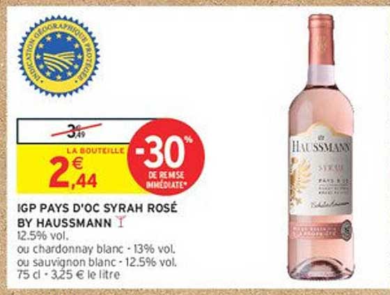 IGP PAYS D'OC SYRAH ROSÉ BY HAUSSMANN