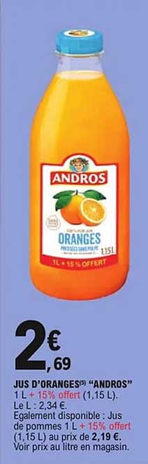 JUS D'ORANGES® "ANDROS"