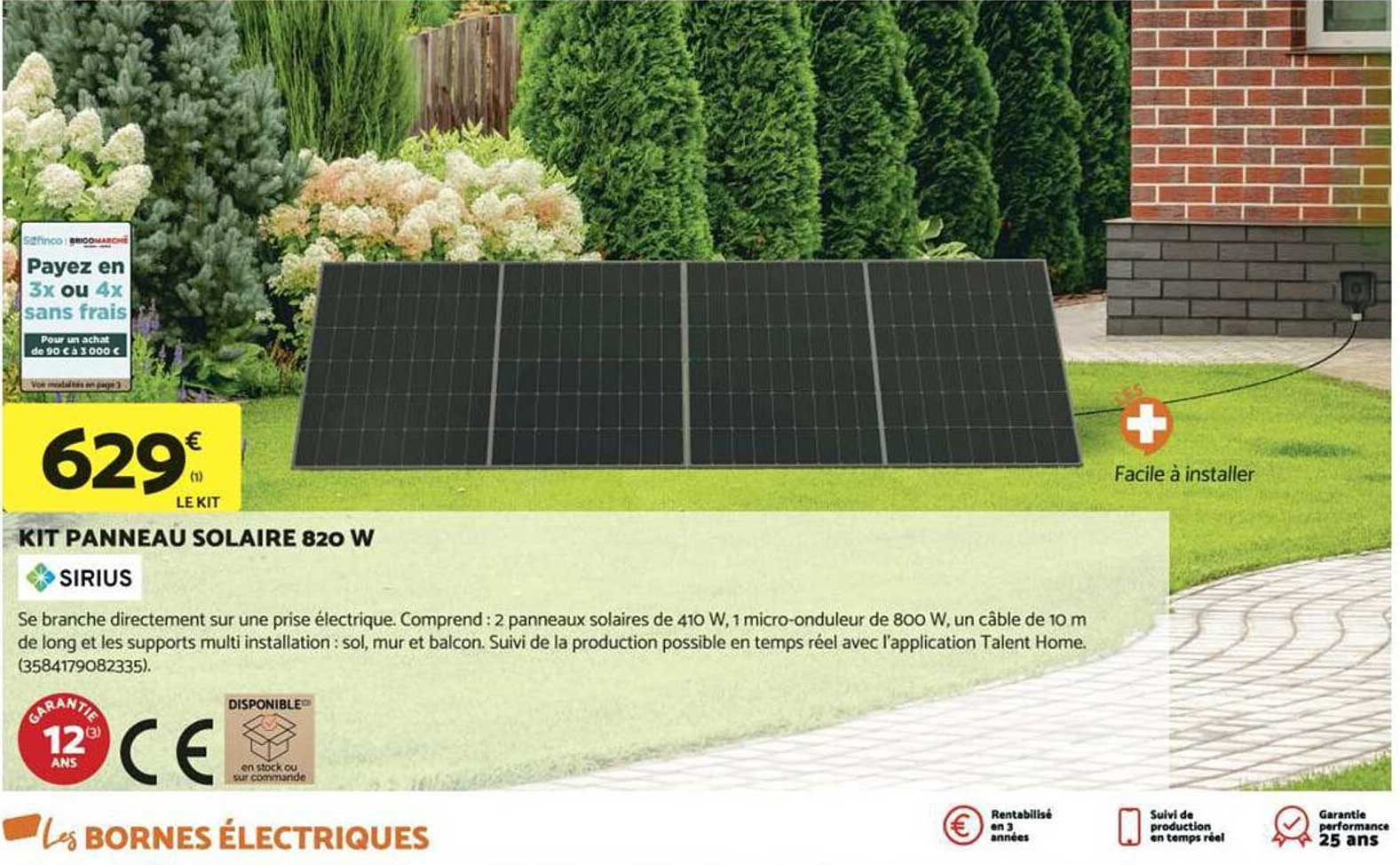 KIT PANNEAU SOLAIRE 820 W