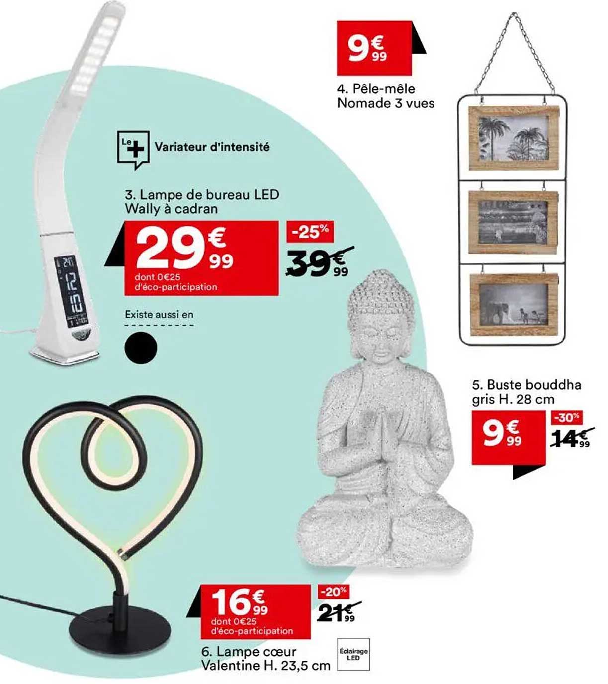 Lampe de bureau LED Wally à cadran