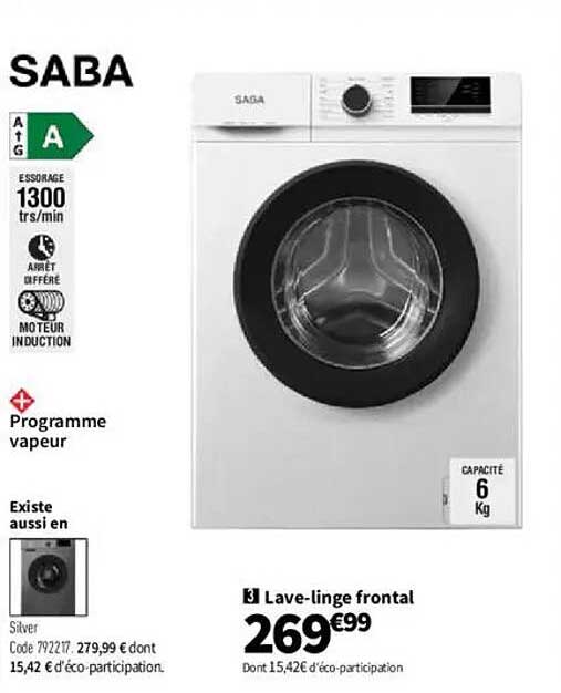 Lave-linge frontal SABA