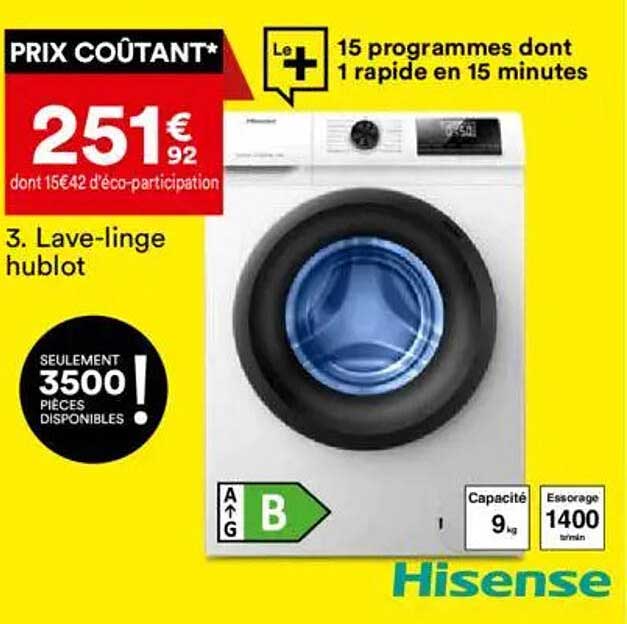 Lave-linge hublot Hisense