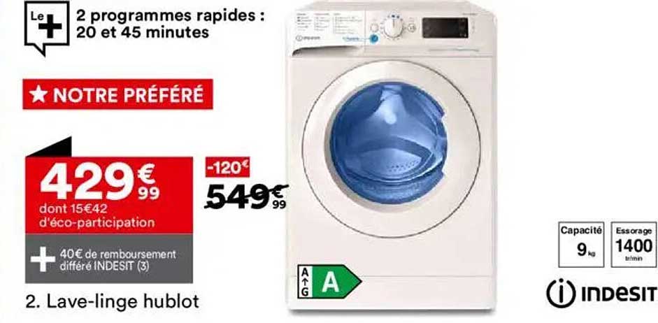 Lave-linge hublot INDESIT