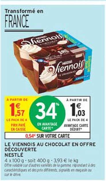 LE VIENNOIS AU CHOCOLAT EN OFFRE DÉCOUVERTE NESTLÉ