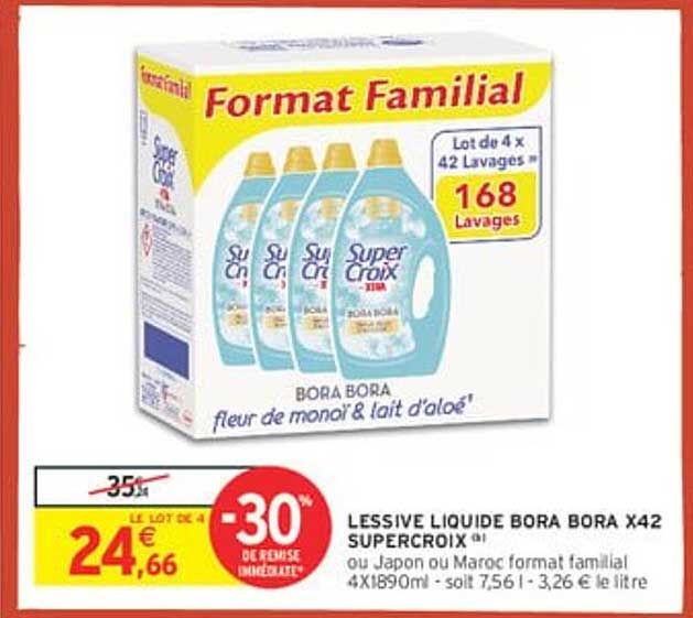LESSIVE LIQUIDE BORA BORA X42 SUPERCROIX