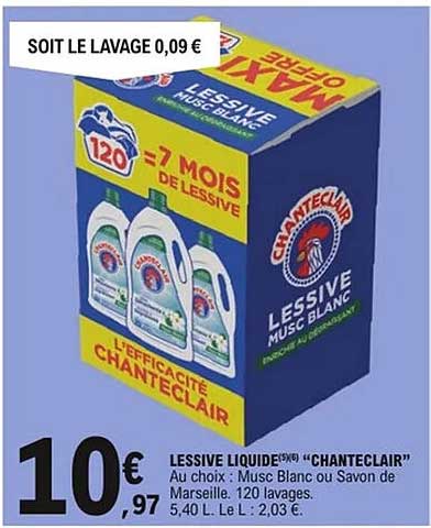 LESSIVE LIQUIDE(5L) "CHANTECLAIR"