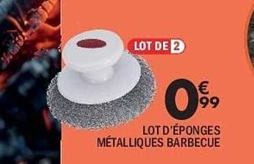 LOT D'ÉPONGES MÉTALLIQUES BARBECUE