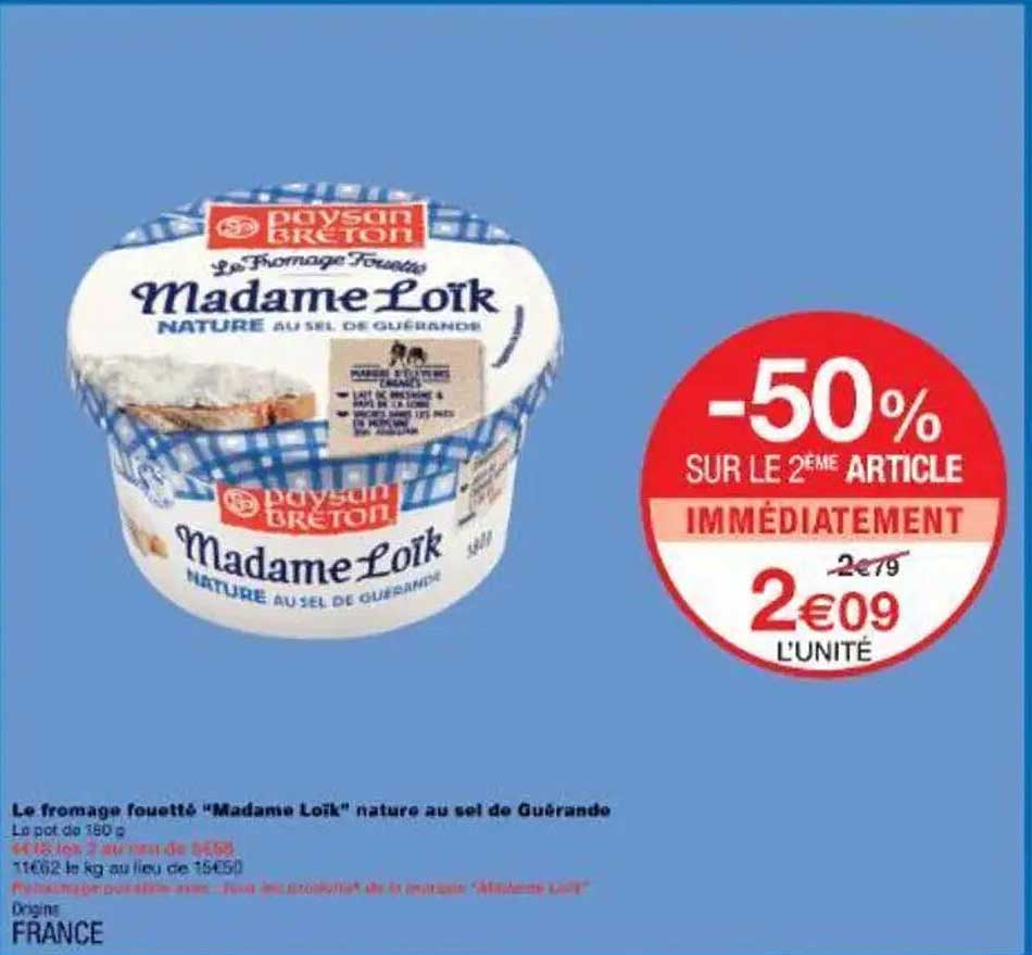 Madame Loïk nature au sel de Guérande