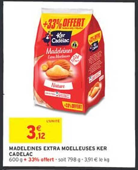 MADELEINES EXTRA MOELLEUSES KER CADELAC