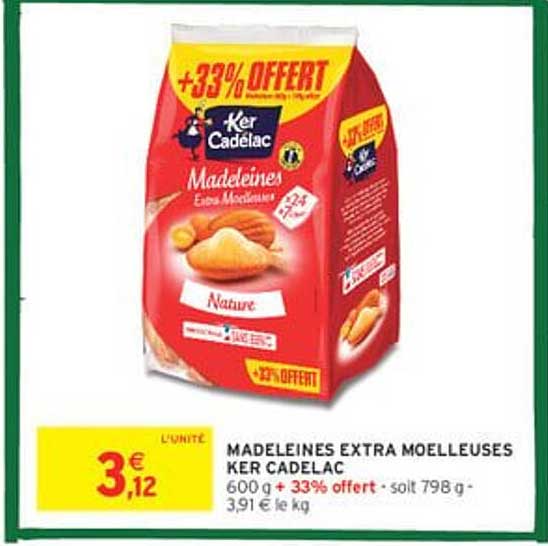 MADELEINES EXTRA MOELLEUSES KER CADELAC