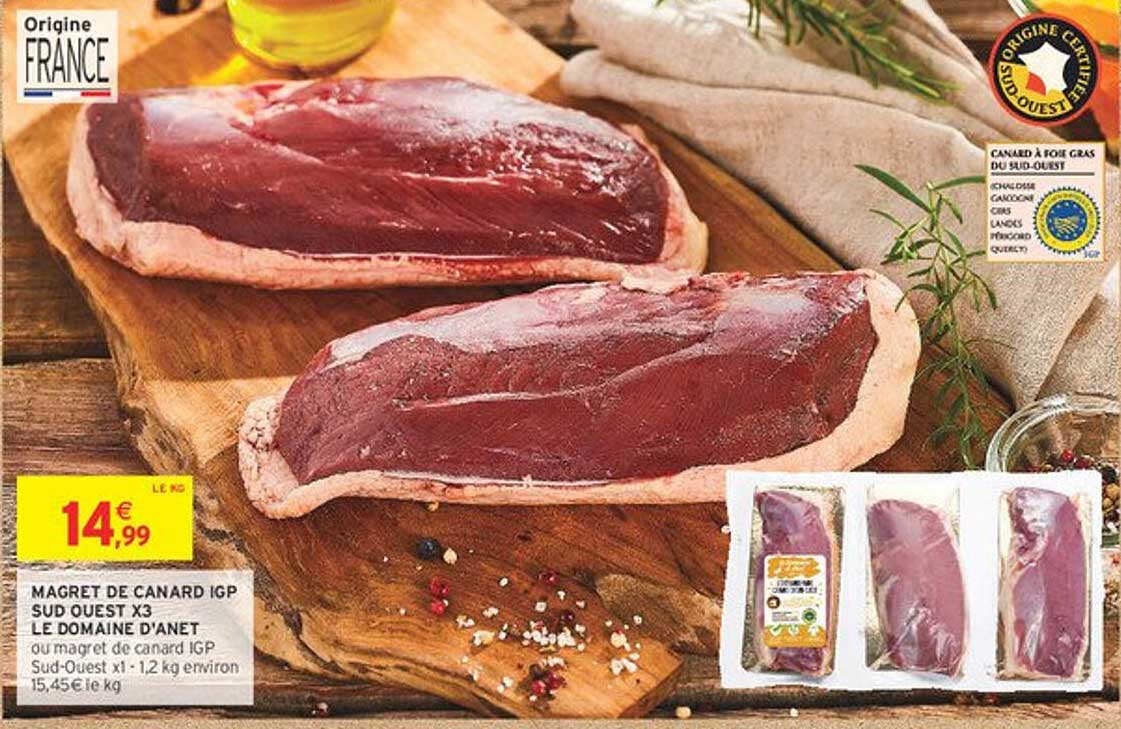 MAGRET DE CANARD IGP SUD OUEST X3 LE DOMAINE D'ANET