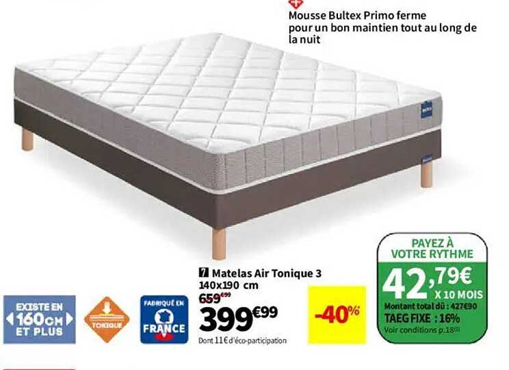 Matelas Air Tonique 3 140x190 cm