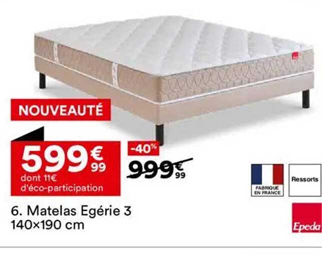 Matelas Égérie 3 140x190 cm