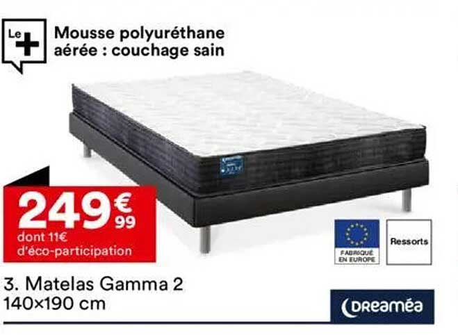 Matelas Gamma 2 140x190 cm