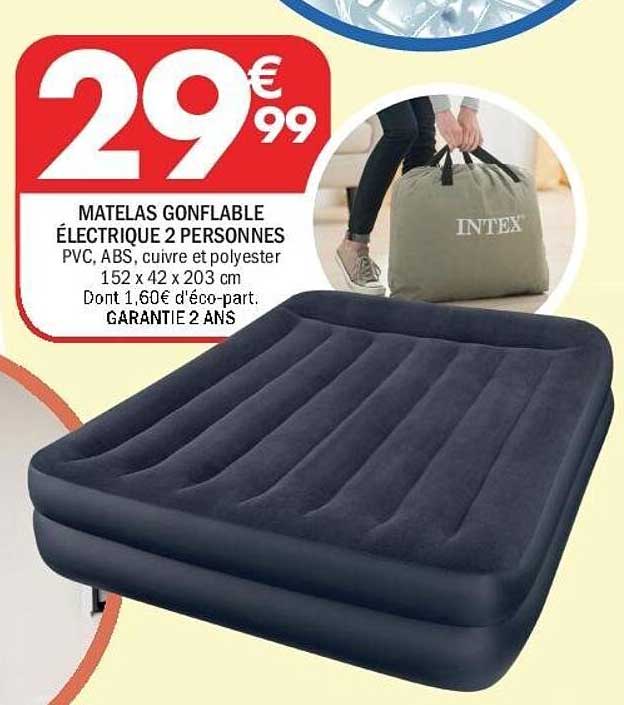 MATELAS GONFLABLE ÉLECTRIQUE 2 PERSONNES