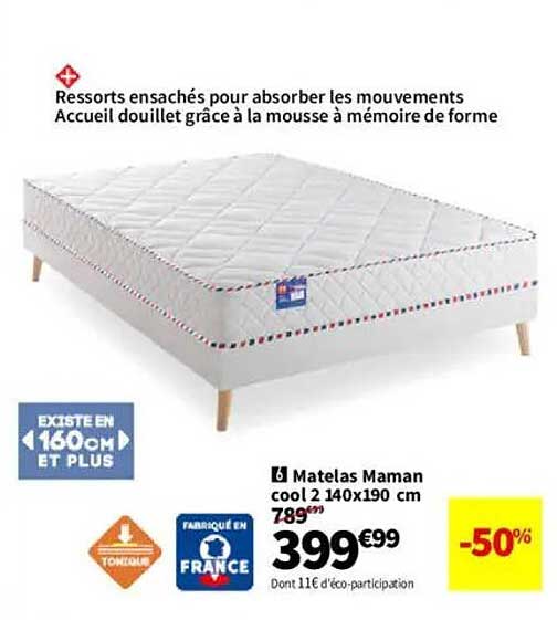 Matelas Maman cool 2 140x190 cm