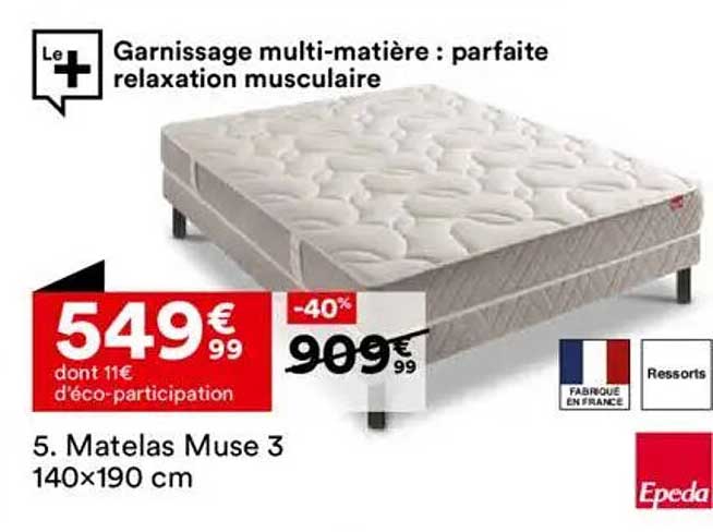 Matelas Muse 3 140x190 cm