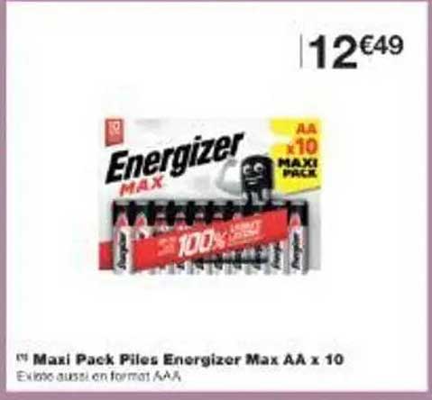 Maxi Pack Piles Energizer Max AA x 10