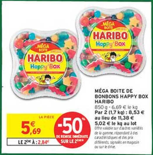 MÉGA BOITE DE BONBONS HAPPY BOX HARIBO