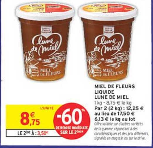 MIEL DE FLEURS LIQUIDE LUNE DE MIEL