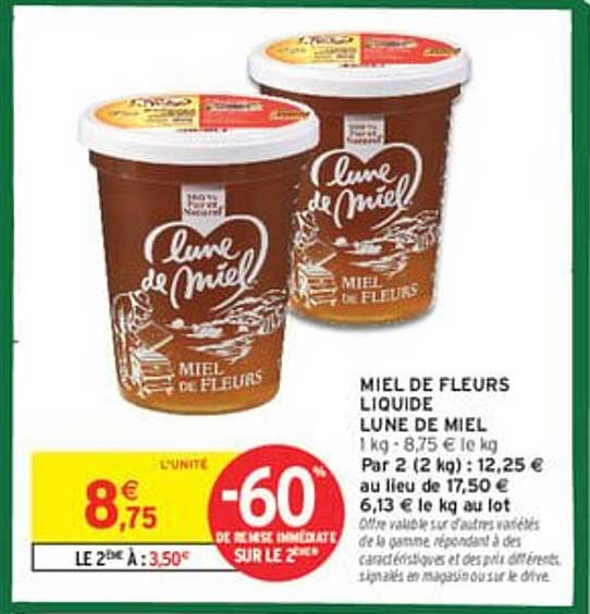MIEL DE FLEURS LIQUIDE LUNE DE MIEL