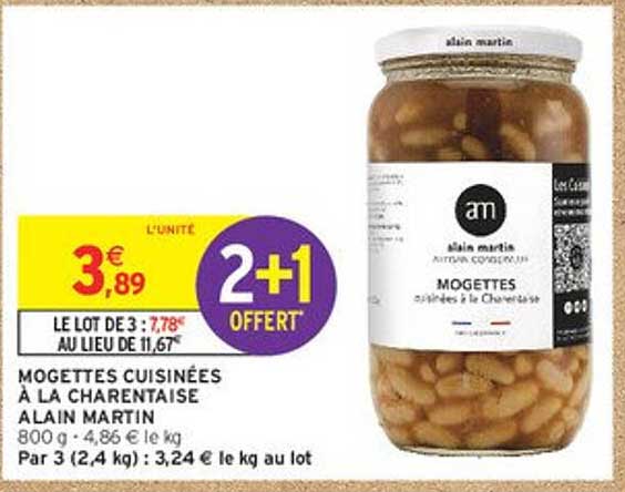 Mogettes cuites à la charentaise Alain Martin