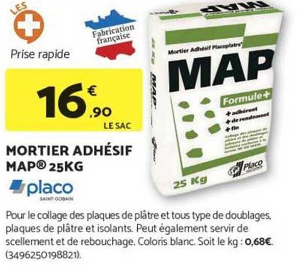 MORTIER ADHÉSIF MAP® 25KG