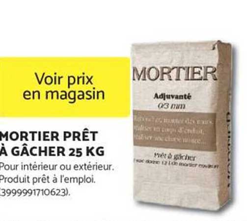 MORTIER PRÊT À GÂCHER 25 KG