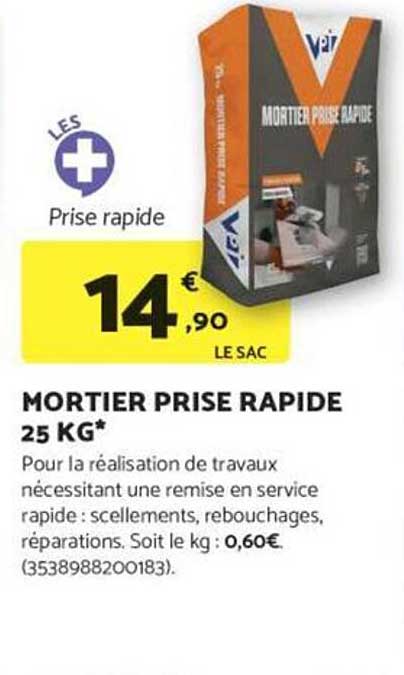 MORTIER PRISE RAPIDE 25 KG