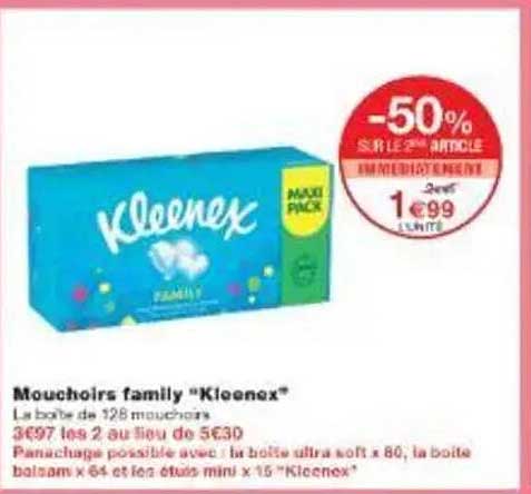 Mouchoirs family "Kleenex"