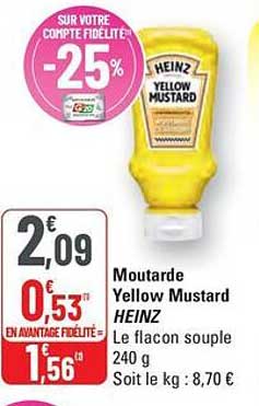 Moutarde Yellow Mustard HEINZ
