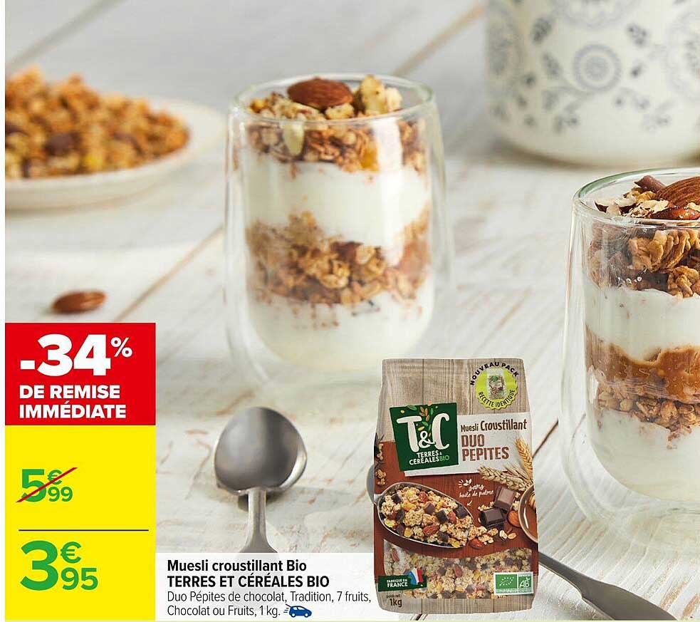 Muesli croustillant Bio TERRES ET CÉRÉALES BIO