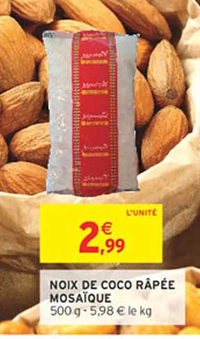 NOIX DE COCO RÂPÉE MOSAÏQUE