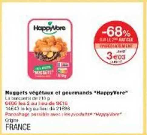Nuggets végétaux et gourmands "HappyVore"