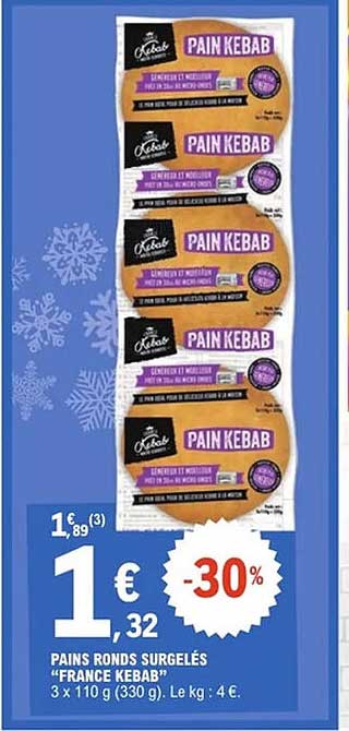 PAINS RONDS SURGELÉS "FRANCE KEBAB"
