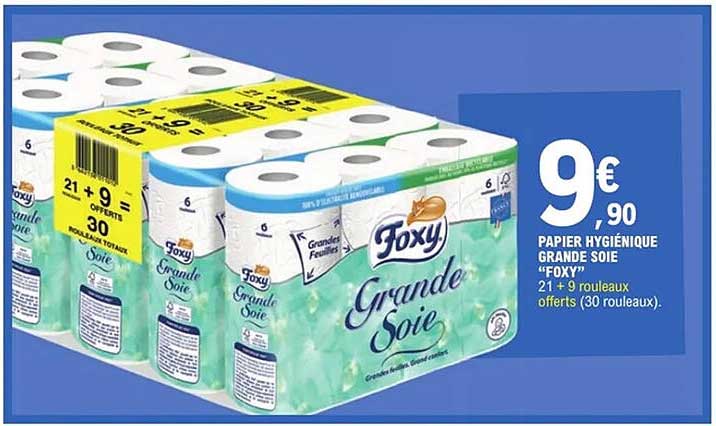PAPIER HYGIÉNIQUE GRANDE SOIE "FOXY"