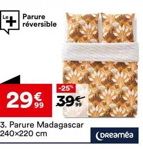Parure réversible Madagascar 240x220 cm