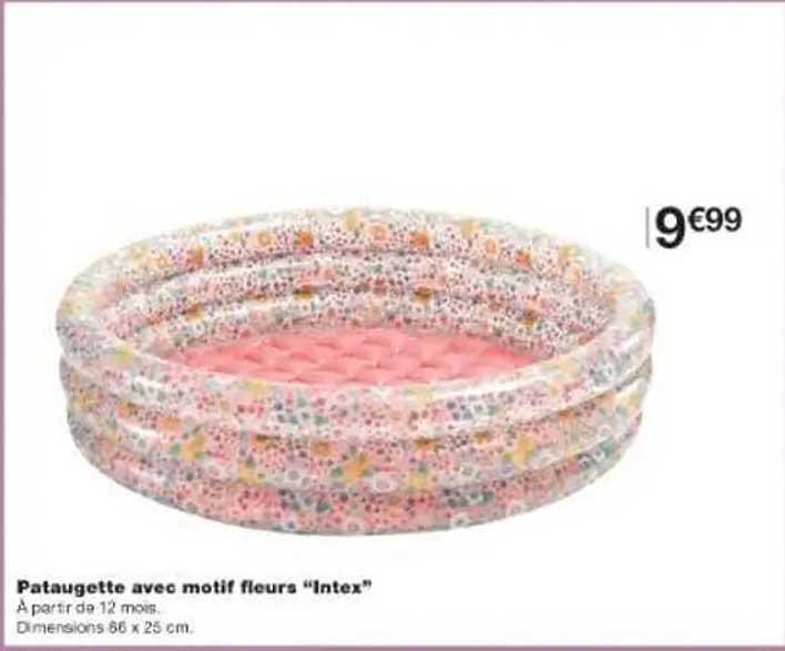 Pataugiette avec motif fleurs "Intex"