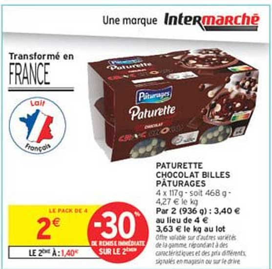 PATURETTE CHOCOLAT BILLLES PÂTURAGES