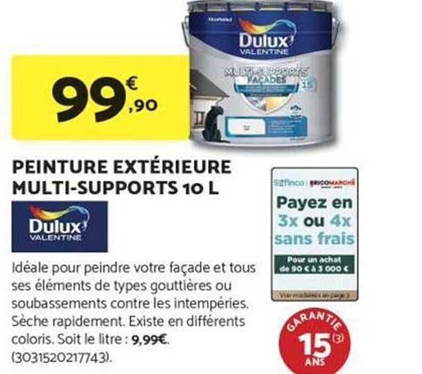 PEINTURE EXTÉRIEURE MULTI-SUPPORTS 10 L