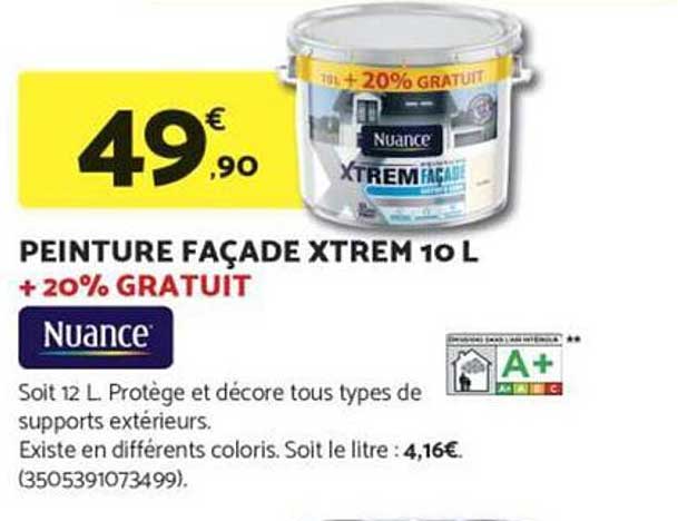 PEINTURE FAÇADE XTREM 10 L + 20% GRATUIT