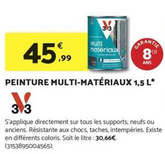 PEINTURE MULTI-MATÉRIAUX 1,5 L*