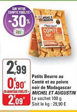 Petits Beurre au Comté et au poivre noir de Madagascar MICHEL ET AUGUSTIN