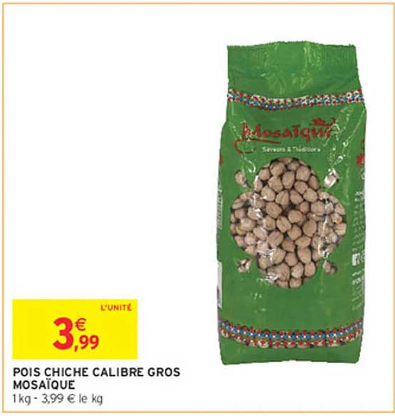 POIS CHICHE CALIBRE GROS MOSAÏQUE