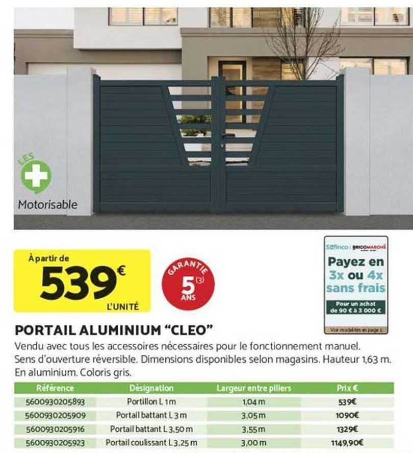 PORTAIL ALUMINIUM "CLEO"